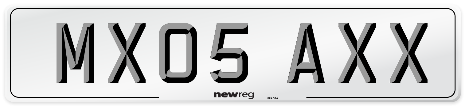 MX05 AXX Number Plate from New Reg